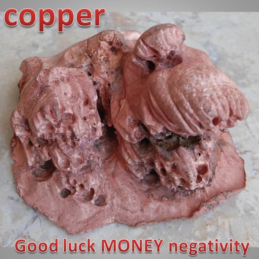 COPPER mineral nugget 02 GOOD LUCK money